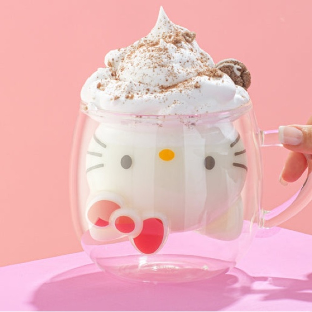 Clear 3D Hello kitty mug
